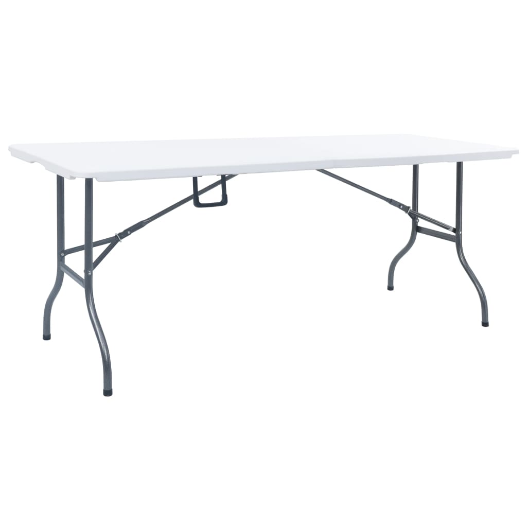 vidaXL fehér HDPE összecsukható kerti asztal 180 x 72 x 72 cm