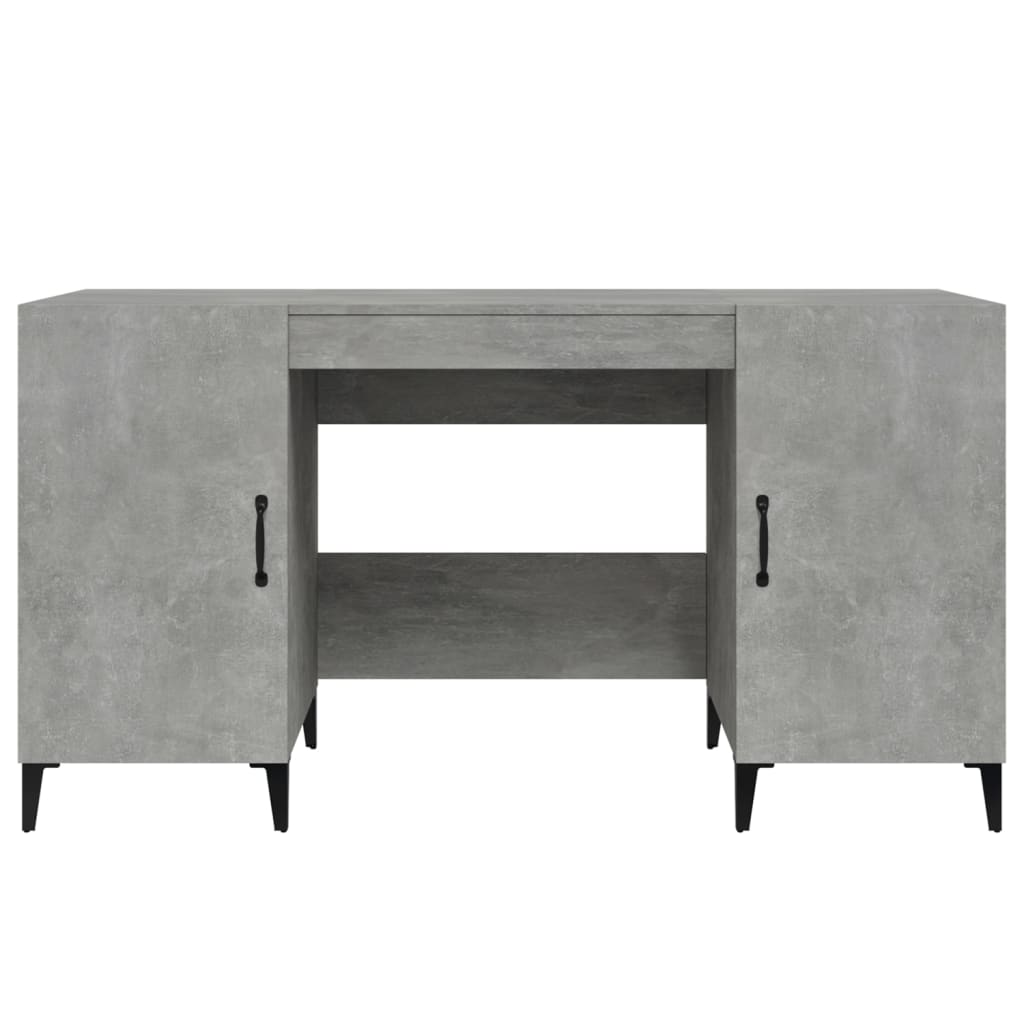 vidaXL betonszürke színű szerelt fa íróasztal 140 x 50 x 75 cm