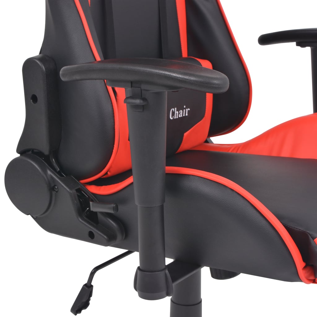 vidaXL piros dönthető versenyautó ülés alakú műbőr irodai szék