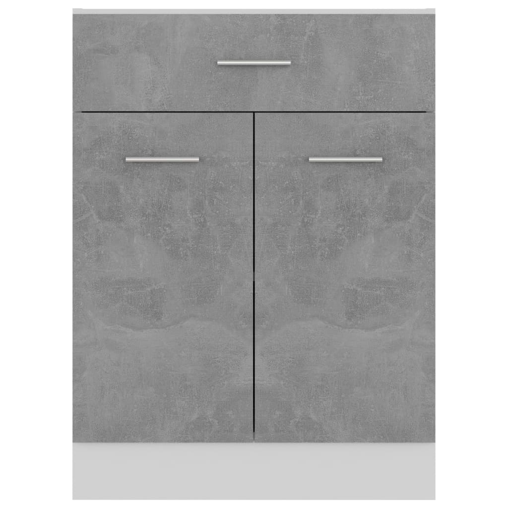 vidaXL betonszürke forgácslap fiókos alsószekrény 60 x 46 x 81,5 cm