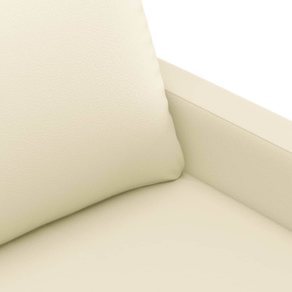 vidaXL 2 személyes krémszínű műbőr kanapé 120 cm