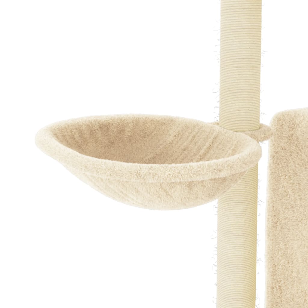 vidaXL krémszínű macskabútor szizál kaparófákkal 96,5 cm