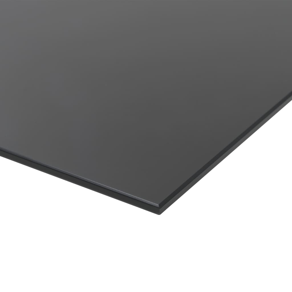 vidaXL fekete, falra szerelhető mágneses üvegtábla 80 x 60 cm
