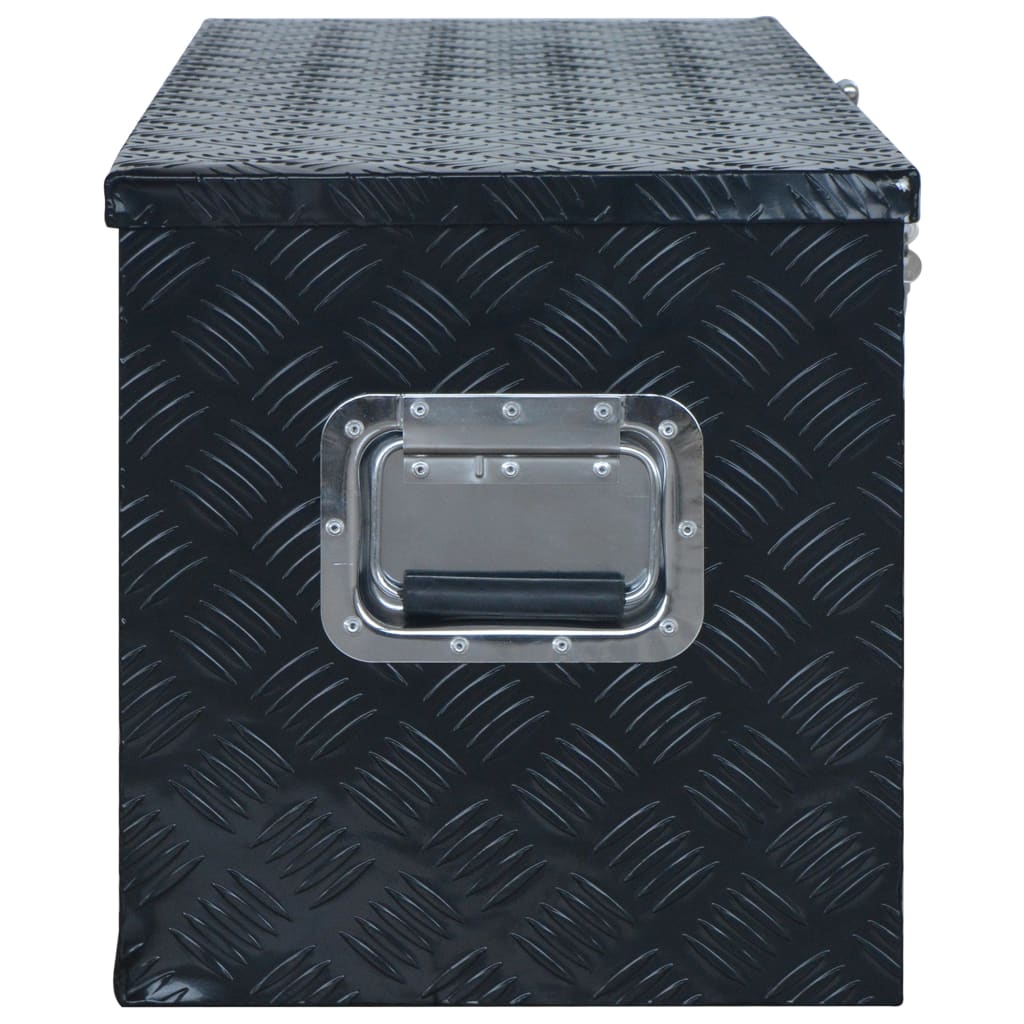 vidaXL fekete alumíniumdoboz 1085 x 370 x 400 mm