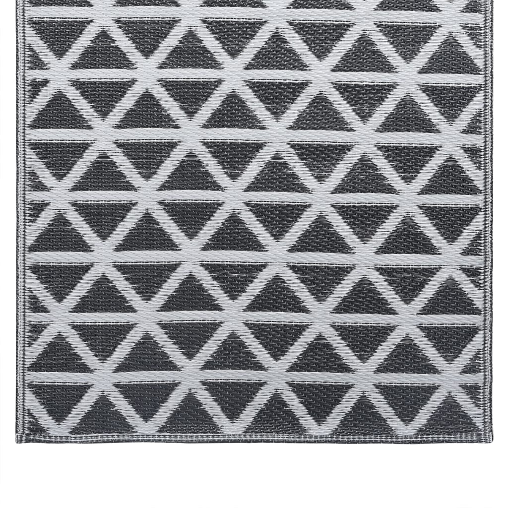 vidaXL fekete PP kültéri szőnyeg 190 x 290 cm