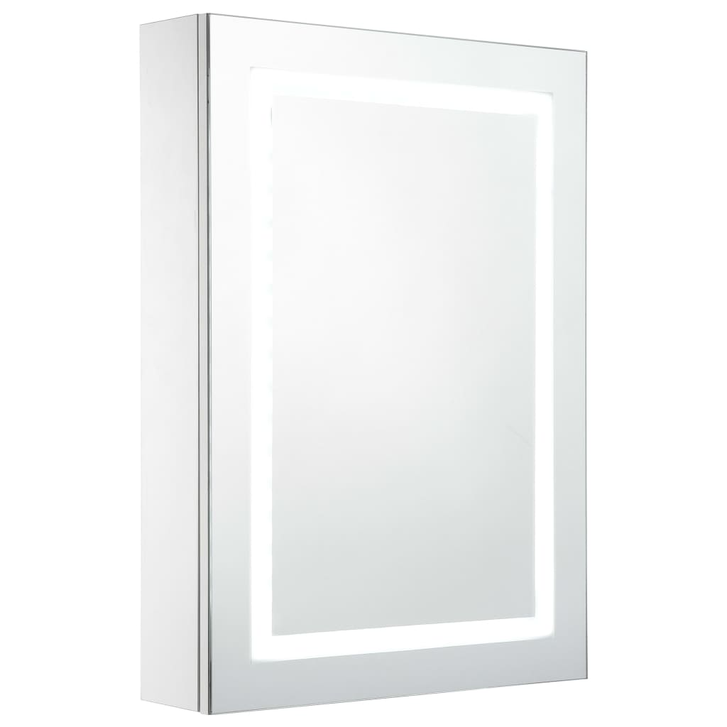 vidaXL tükrös fürdőszobaszekrény LED világítással 50 x 13 x 70 cm