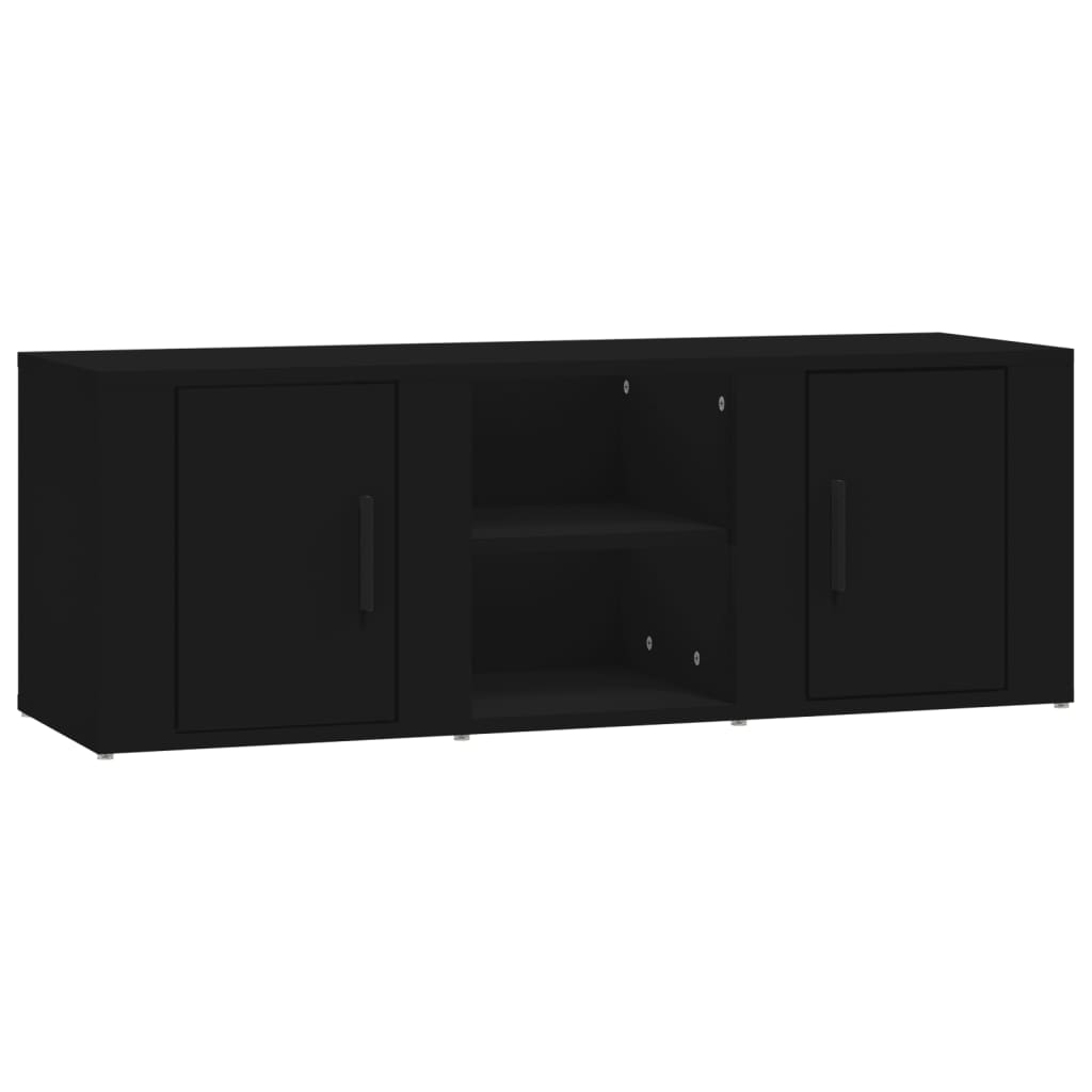 vidaXL fekete szerelt fa TV-szekrény 100x31,5x35 cm