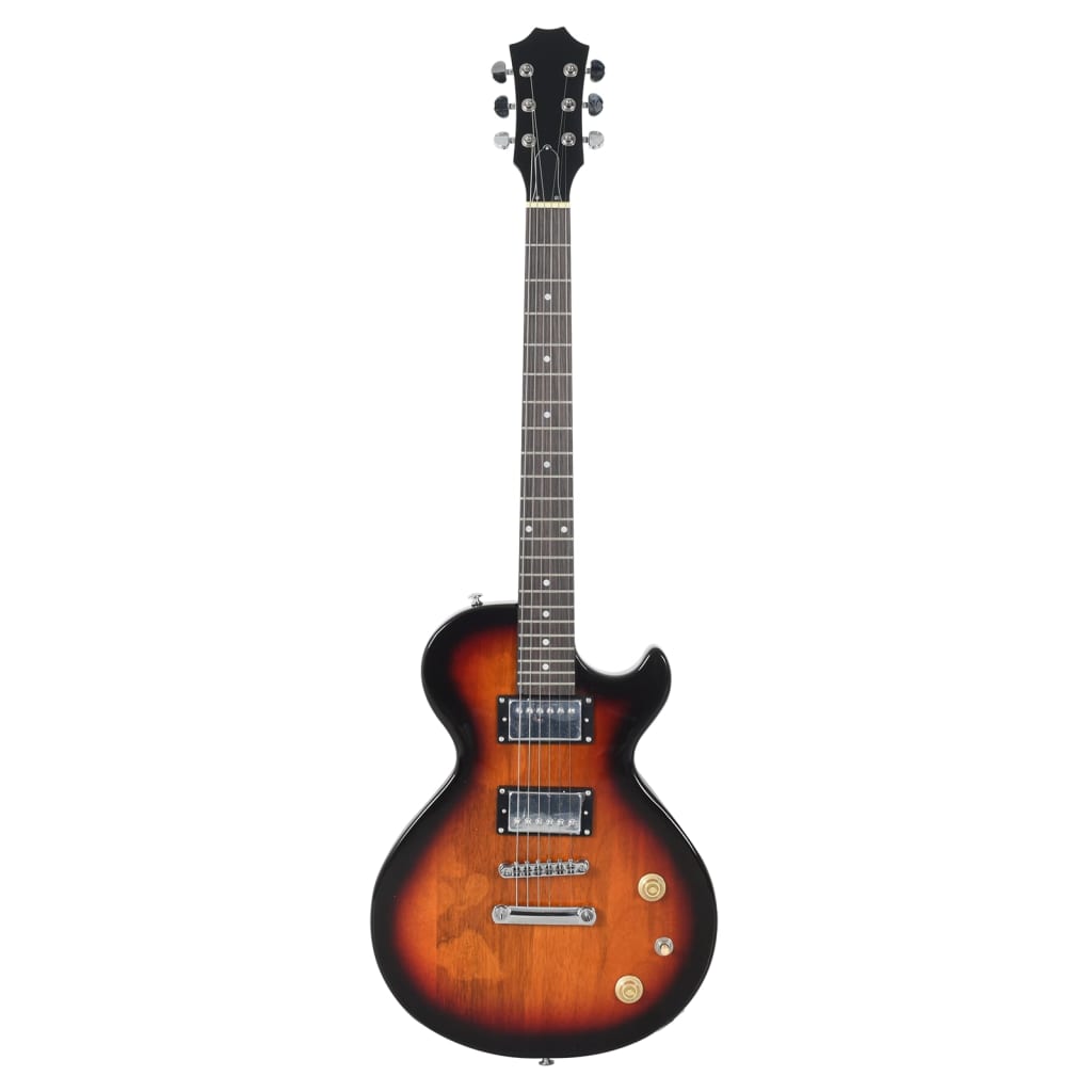 vidaXL barna és fekete elektromos gitár kezdőknek puhatokkal 4/4 39"