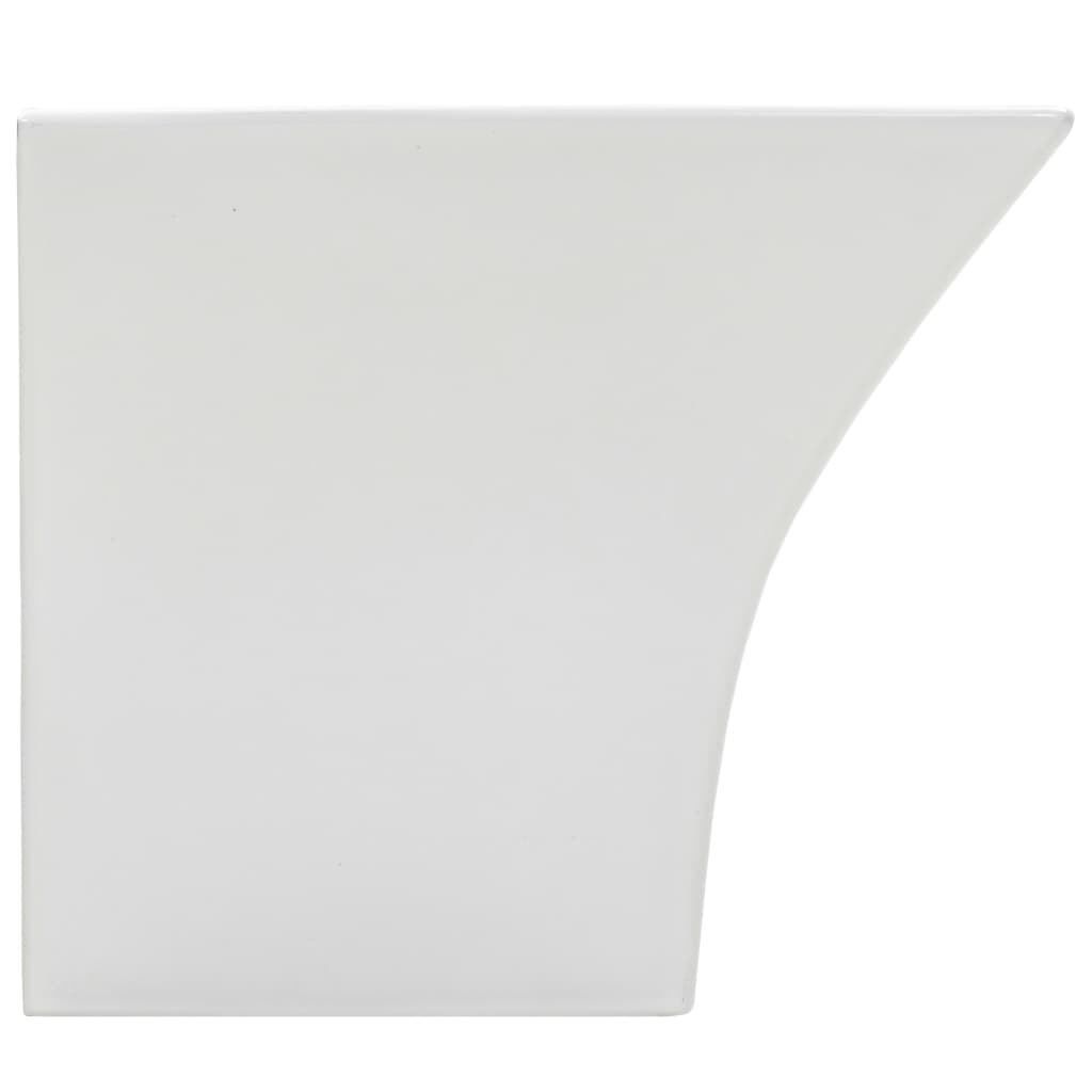 vidaXL falra szerelhető fehér kerámia mosdókagyló 500 x 450 x 410 mm
