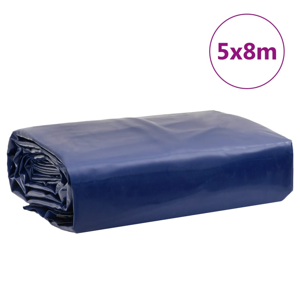vidaXL kék ponyva 5 x 8 m 650 g/m²