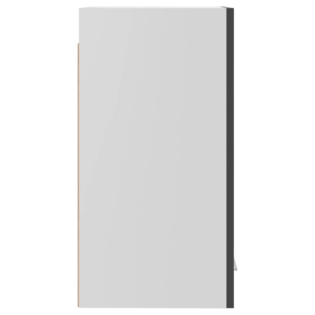 vidaXL magasfényű szürke forgácslap függő szekrény 29,5 x 31 x 60 cm