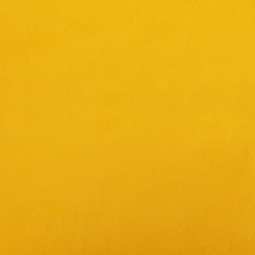 vidaXL sárga bársony lábzsámoly 78 x 56 x 32 cm