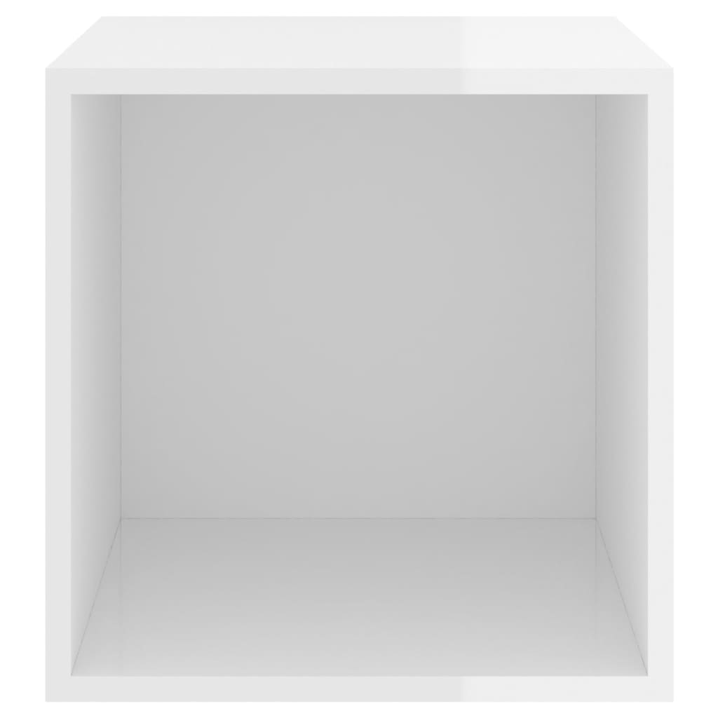 vidaXL 2 db magasfényű fehér forgácslap faliszekrény 37 x 37 x 37 cm