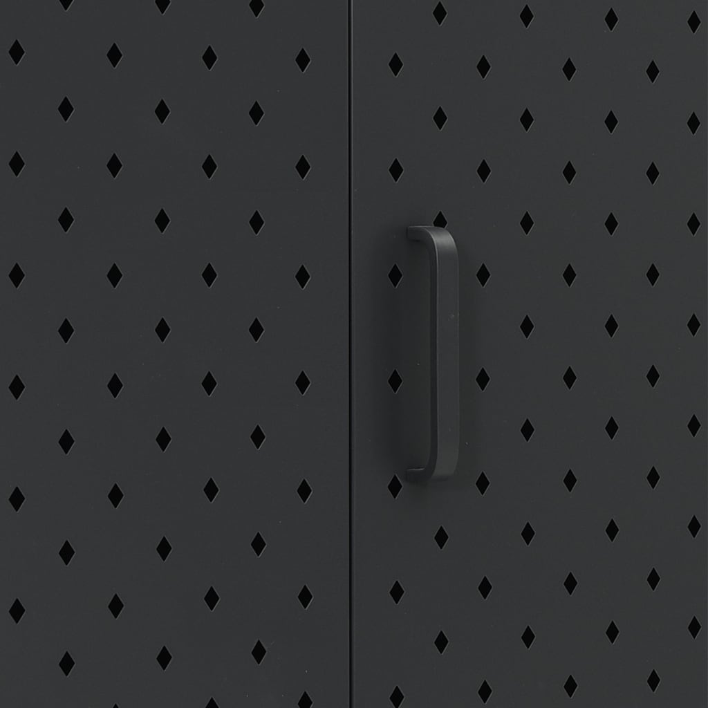 vidaXL fekete acél tálalószekrény 105 x 35 x 75 cm