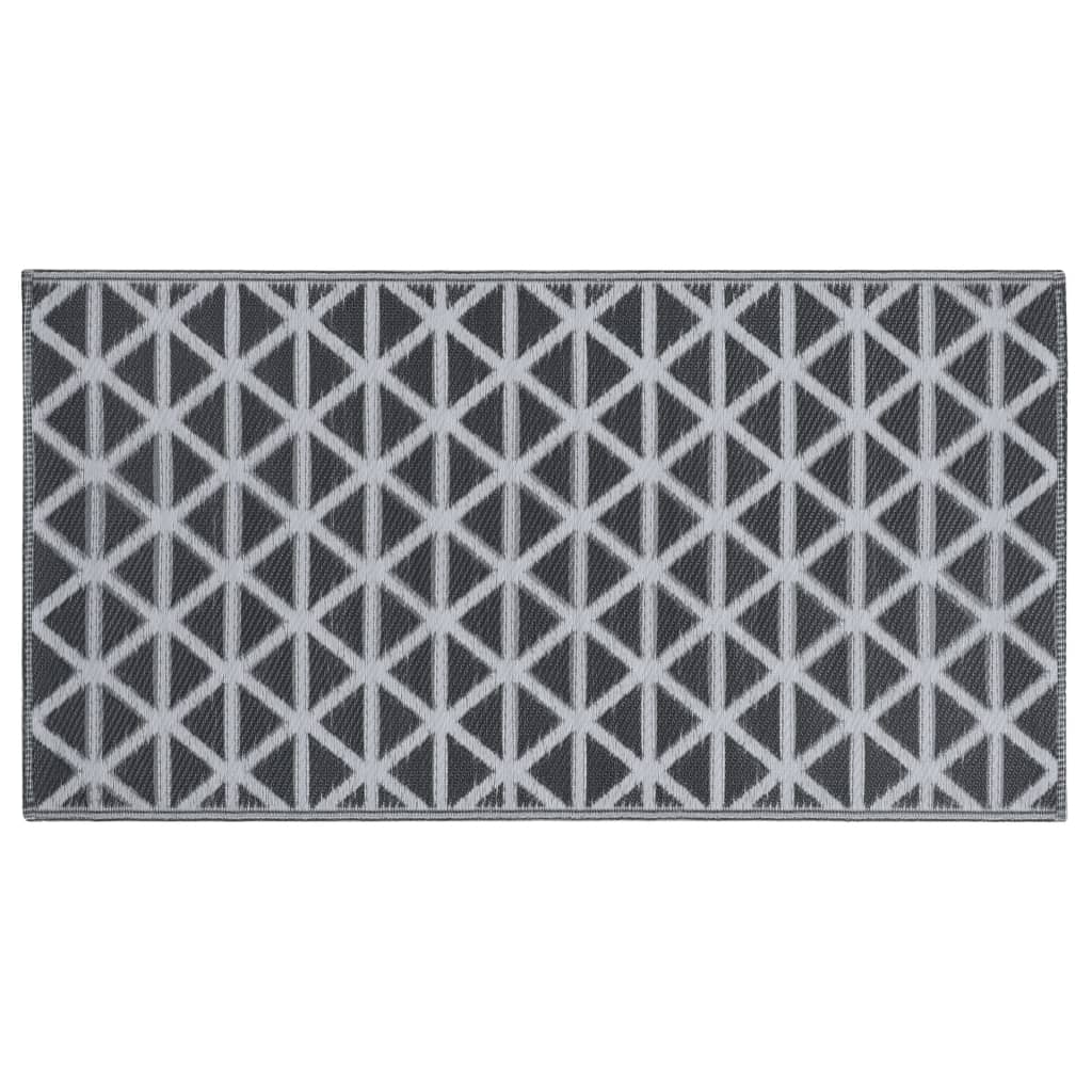 vidaXL fekete PP kültéri szőnyeg 120 x 180 cm