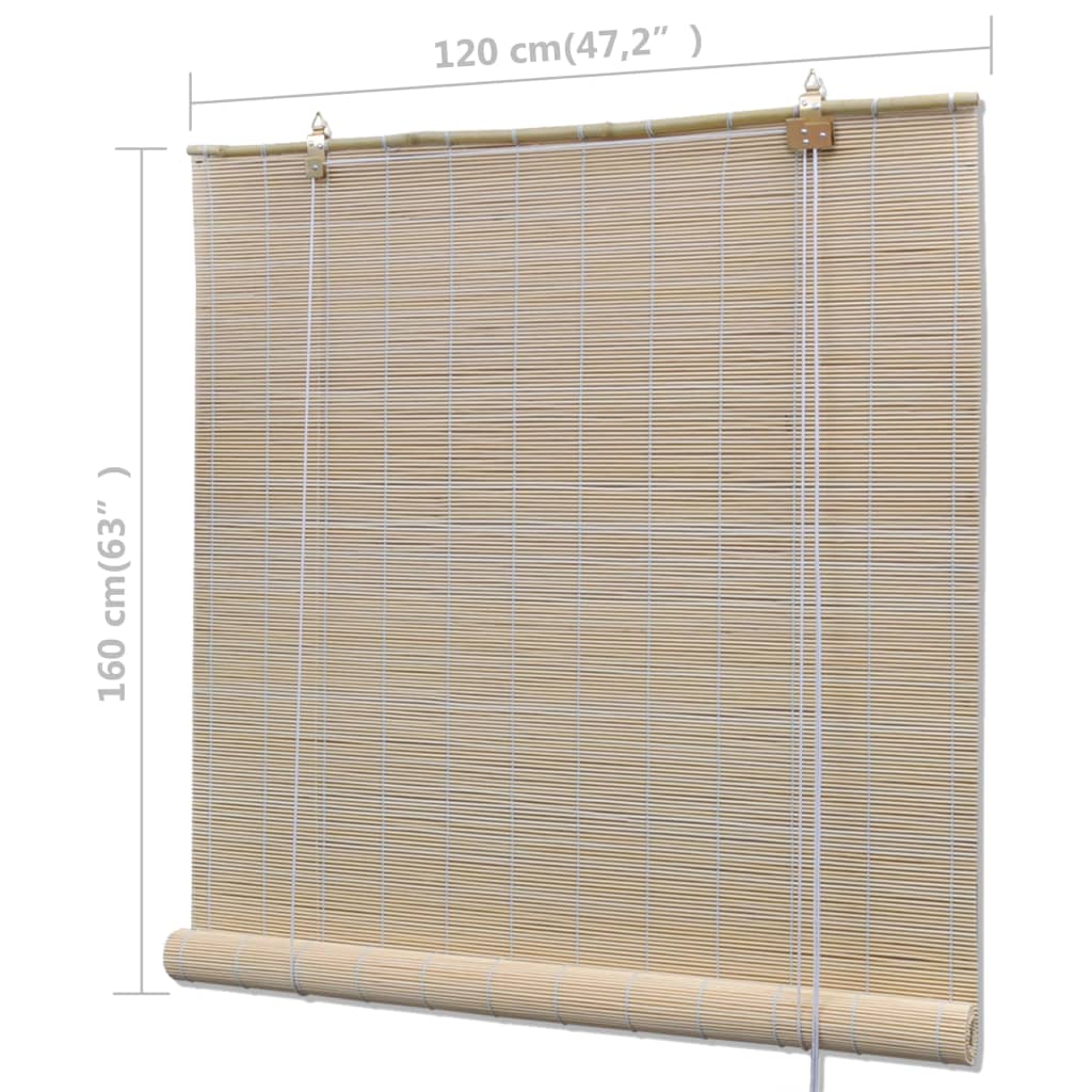 vidaXL 4 db természetes bambuszroló 120 x 160 cm