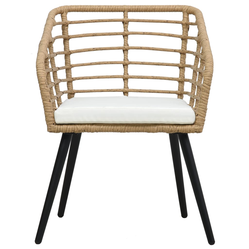 vidaXL 2 db tölgyszínű polyrattan kerti szék párnával