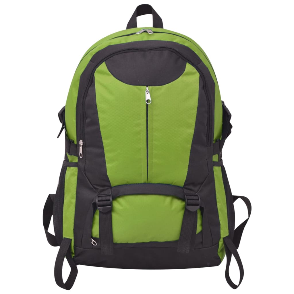 vidaXL Fekete és zöld 40 L túrázó hátizsák