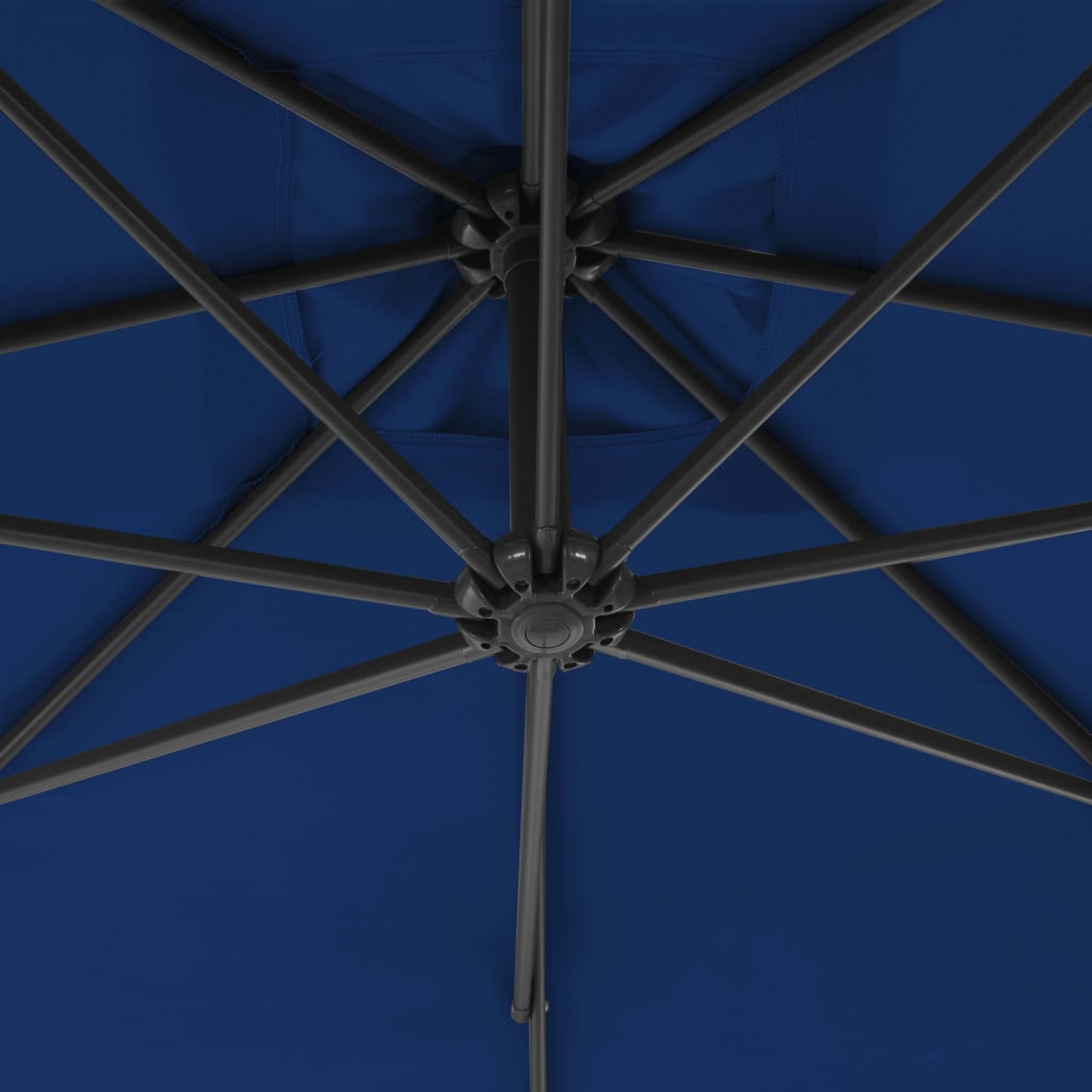 vidaXL azúrkék konzolos napernyő acélrúddal 300 cm