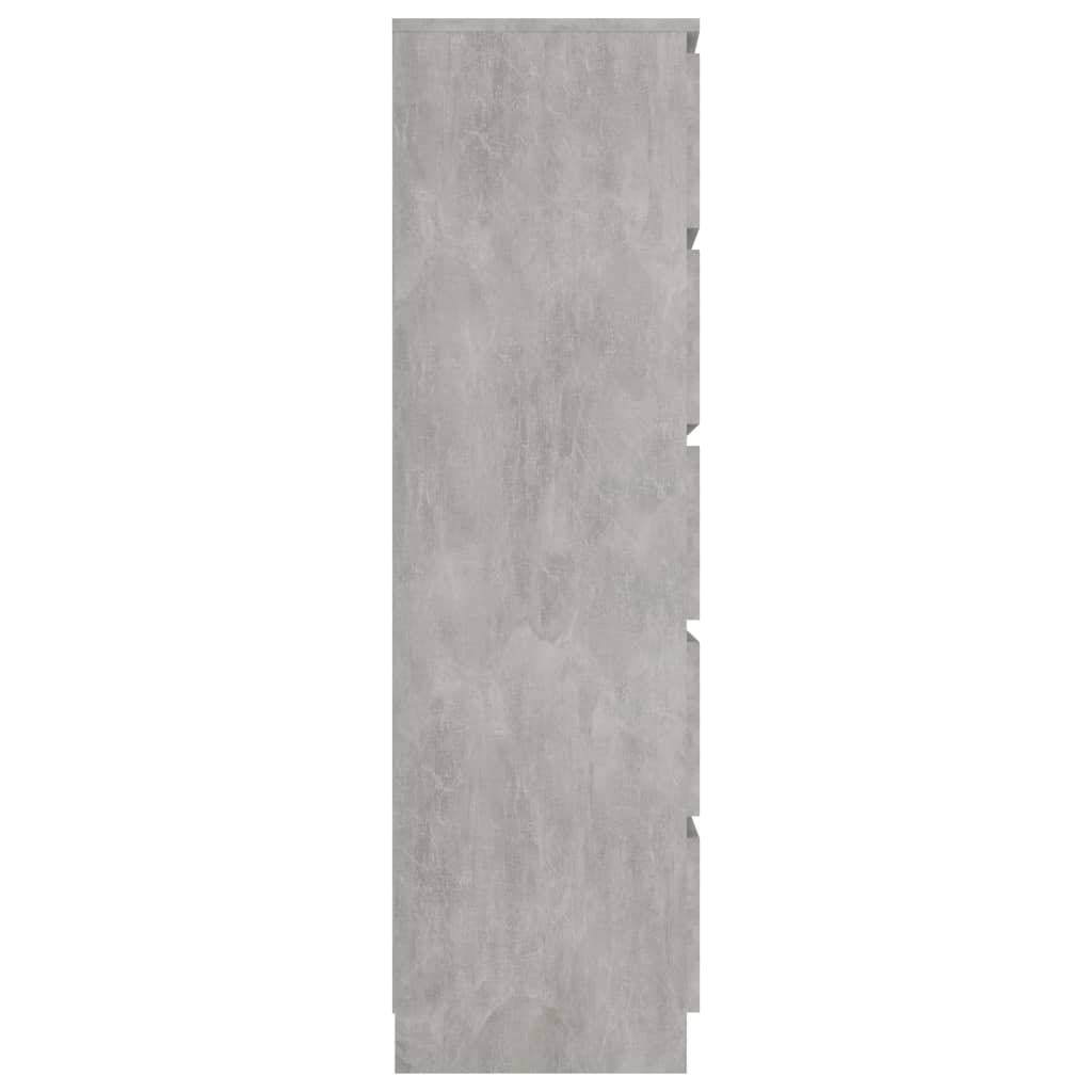 vidaXL betonszürke fiókos forgácslap komód 60 x 35 x 121 cm