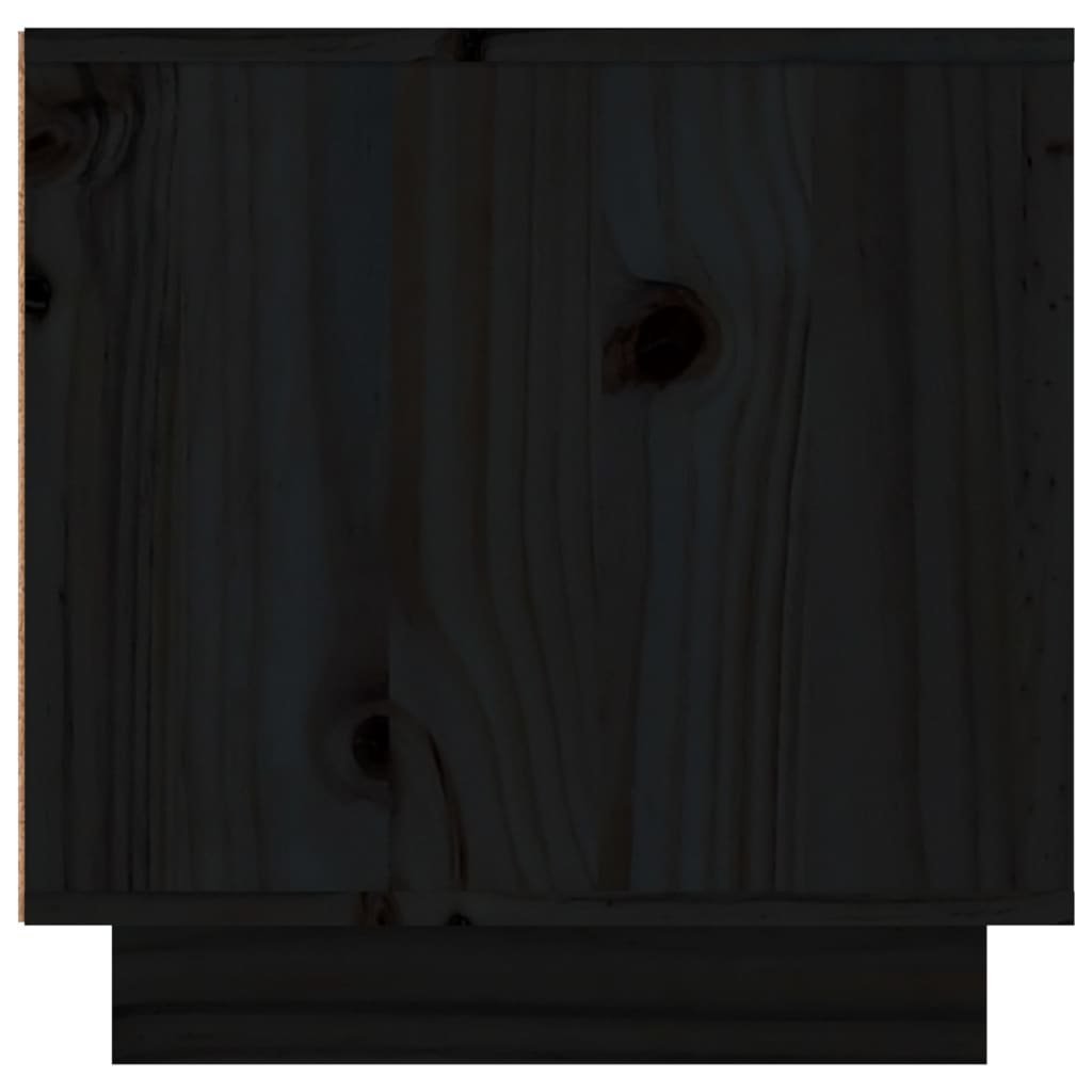 vidaXL fekete tömör fenyőfa TV-szekrény 156 x 40 x 40 cm