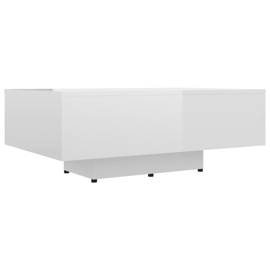 vidaXL magasfényű fehér forgácslap dohányzóasztal 85 x 55 x 31 cm