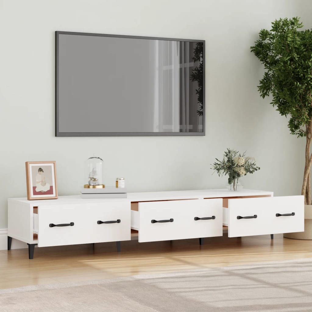 vidaXL fehér szerelt fa TV-szekrény 150 x 34,5 x 30 cm