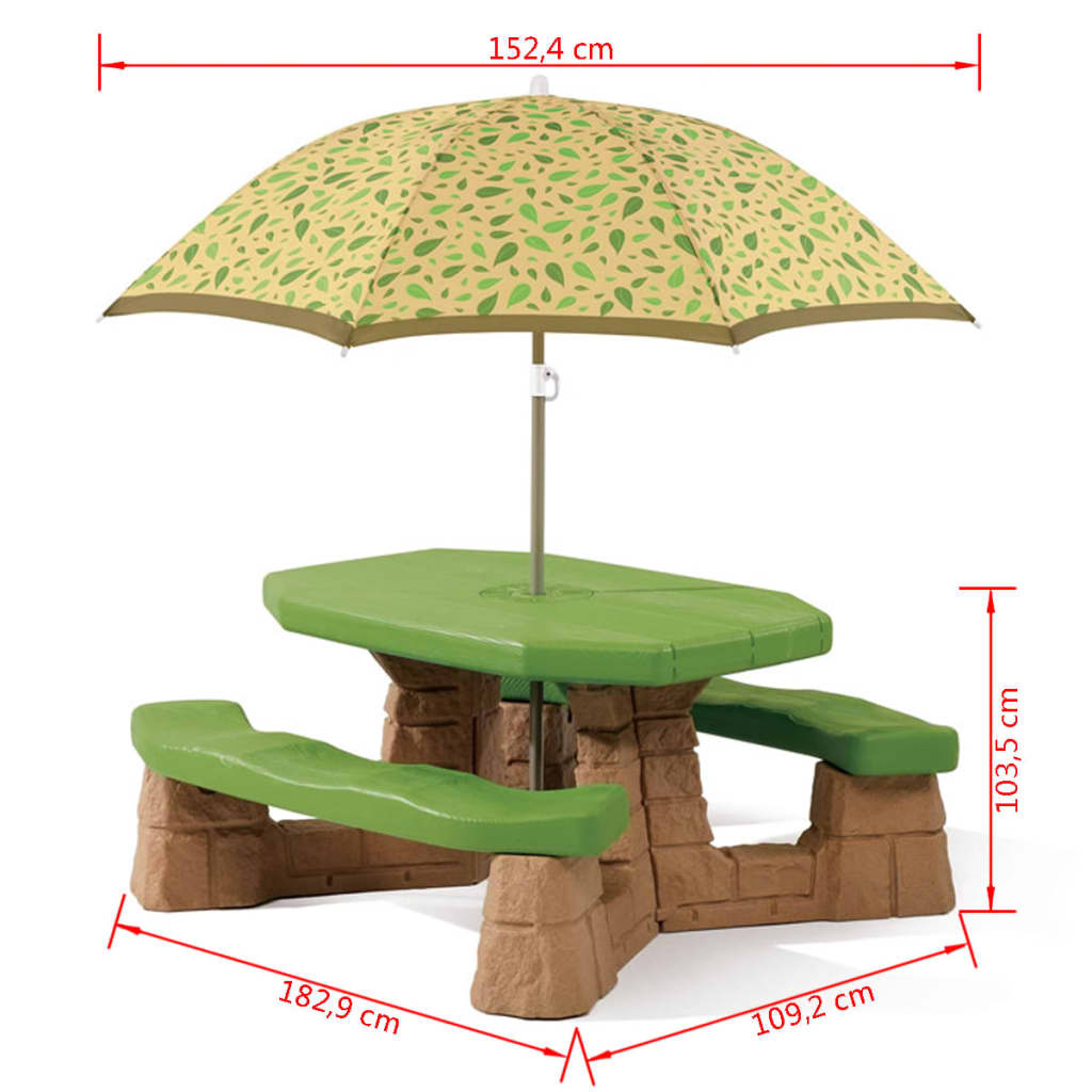 Step2 Piknik Asztal Esernyő
