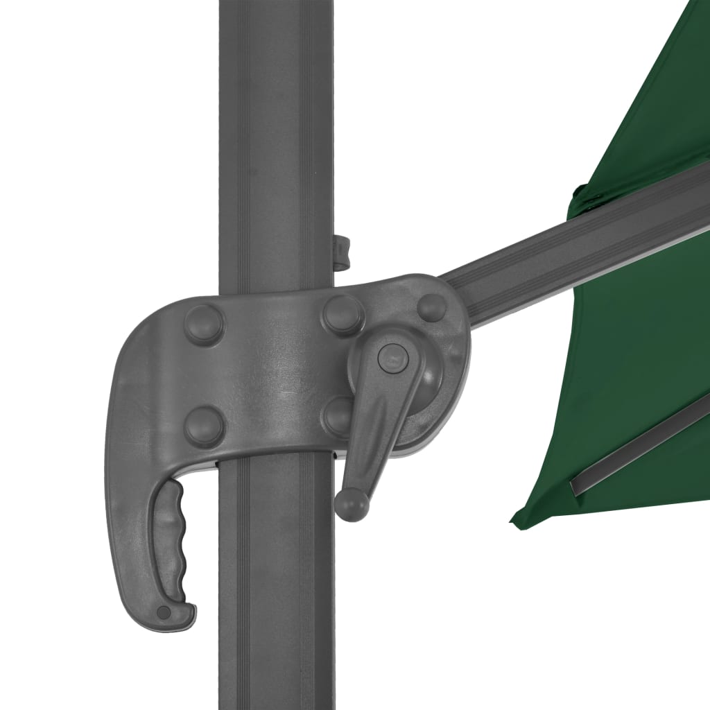 vidaXL zöld kültéri napernyő hordozható talppal