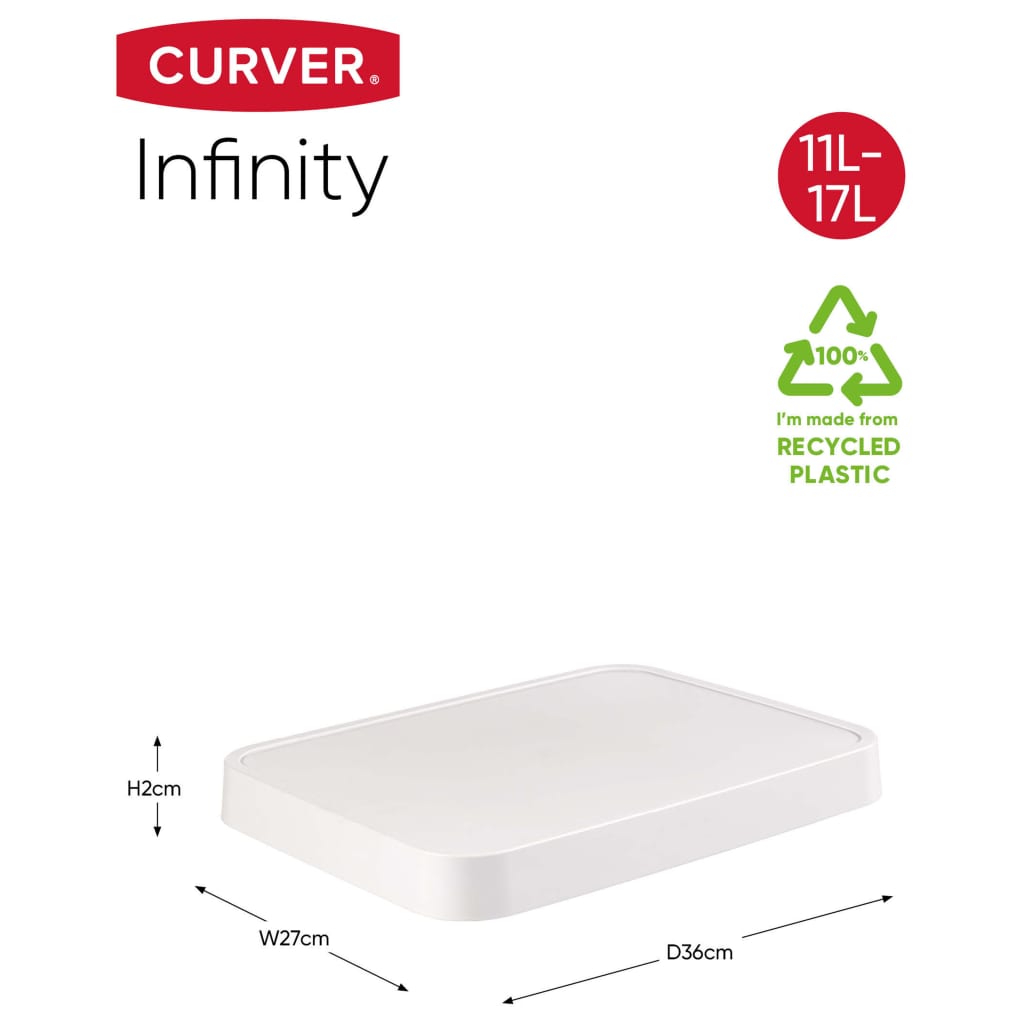 Curver Infinity 4 darabos fehér tárolódobozszett fedéllel 11L + 17L