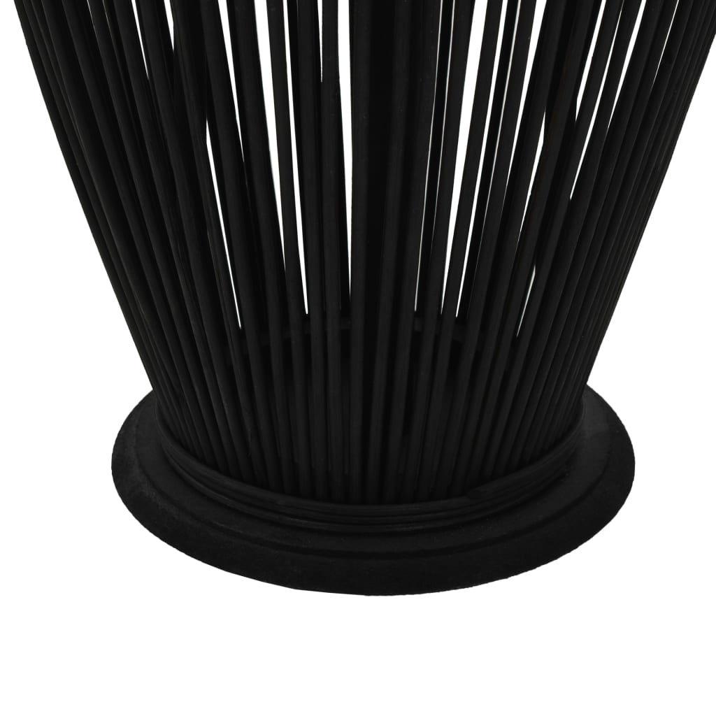 vidaXL fekete bambusz függő gyertyatartó lámpás, 95 cm