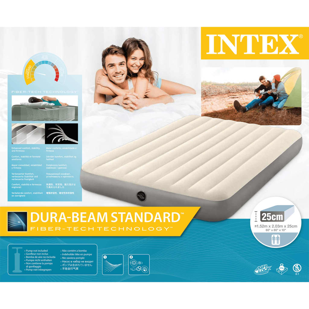 Intex Dura-Beam Standard Single-High felfújható matrac 152x203x25 cm