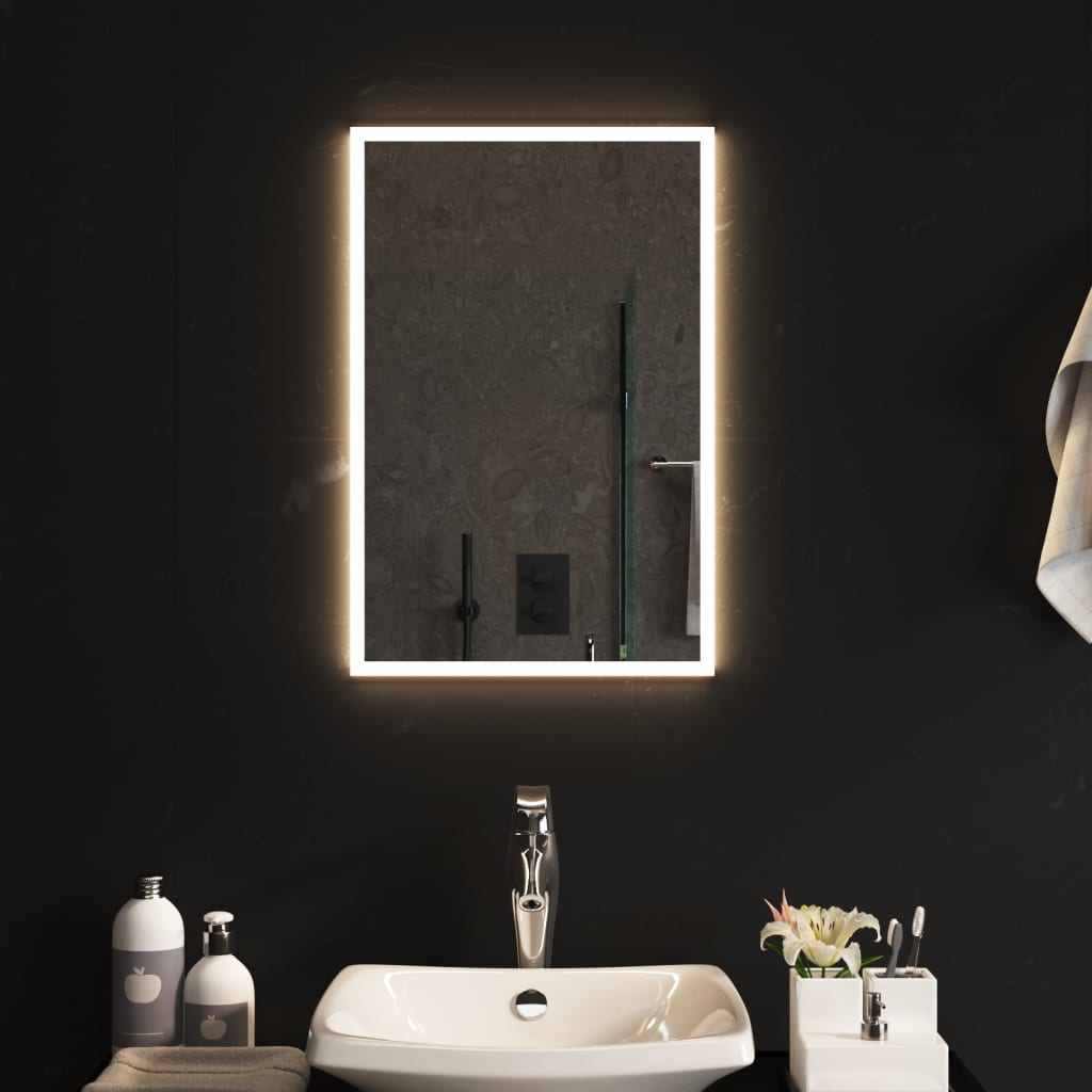 vidaXL LED-es fürdőszobatükör 40x60 cm