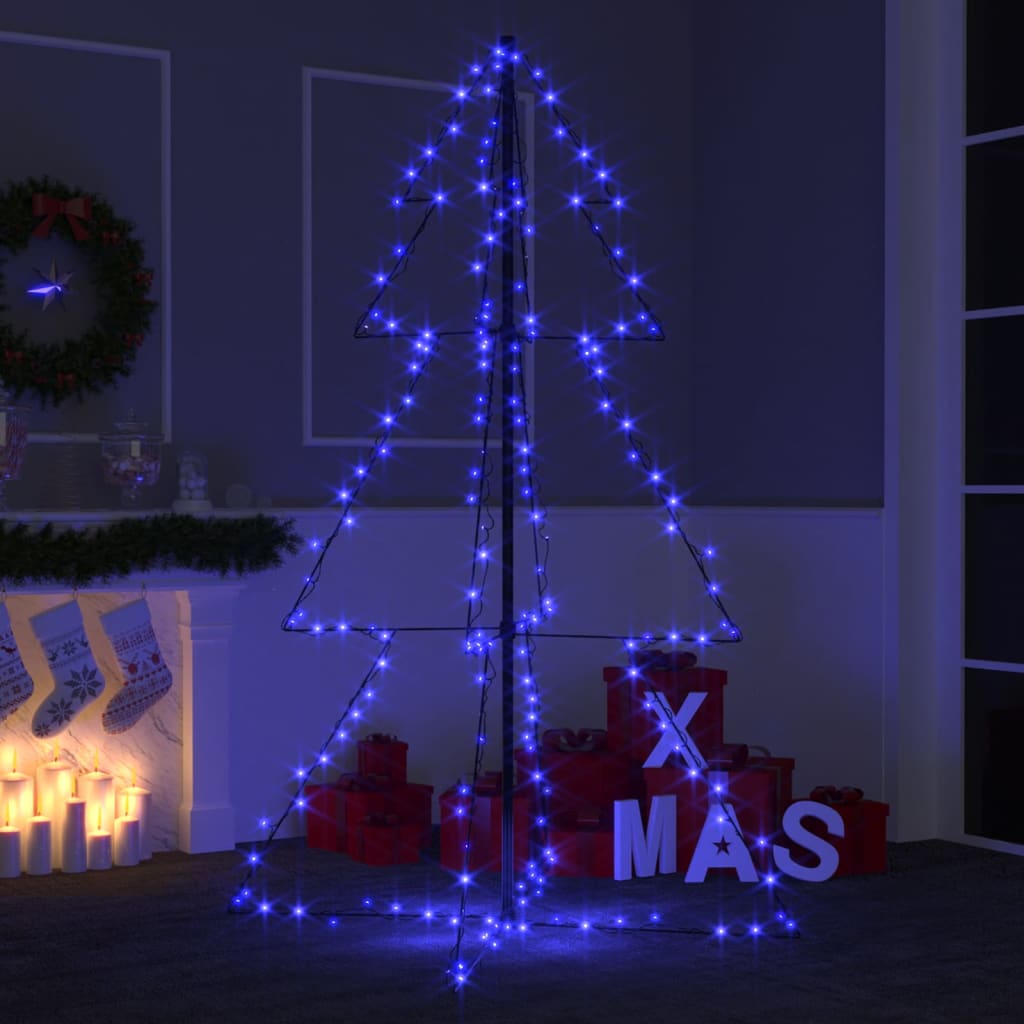 vidaXL 200 LED-es beltéri/kültéri kúp alakú karácsonyfa 98 x 150 cm