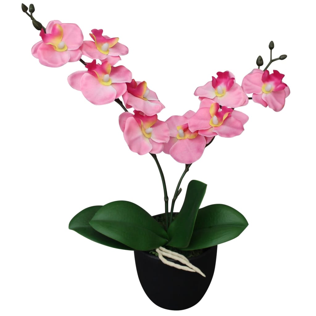 vidaXL műorchidea virágcseréppel 30 cm rózsaszín