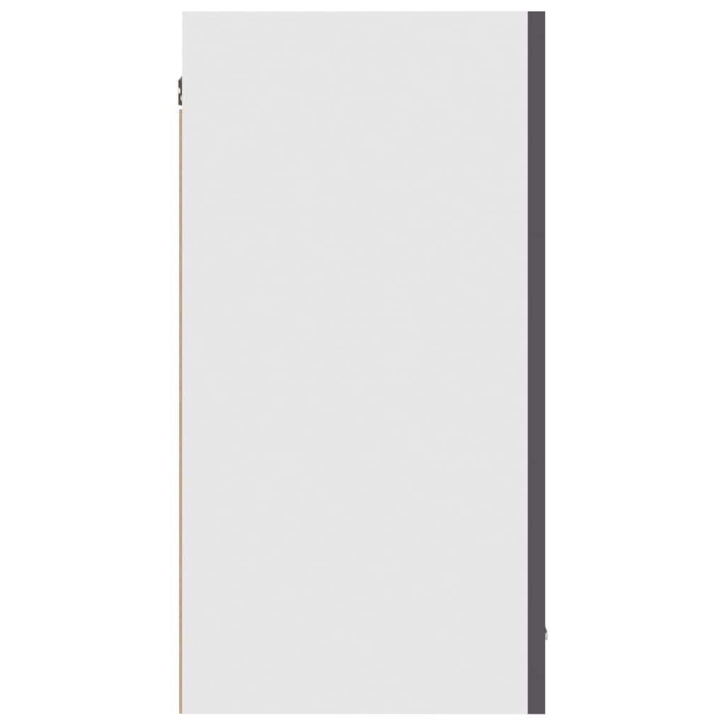 vidaXL magasfényű szürke forgácslap függő szekrény 80 x 31 x 60 cm