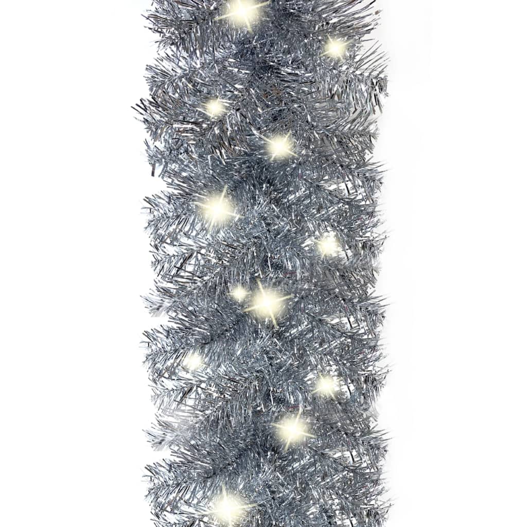 vidaXL ezüstszínű LED-es karácsonyi füzér 10 m