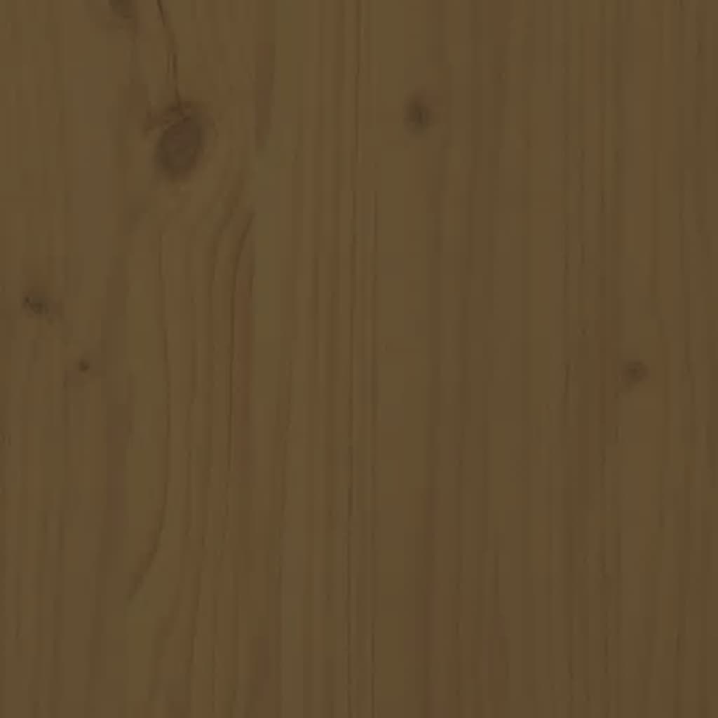 vidaXL mézbarna tömör fenyőfa éjjeliszekrény 35 x 34 x 32 cm