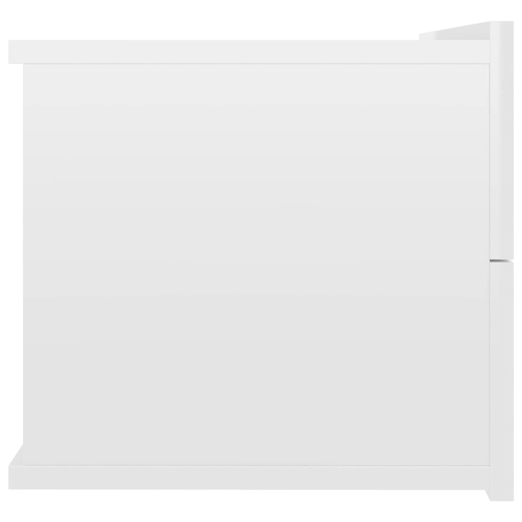 vidaXL 2 db magasfényű fehér forgácslap éjjeliszekrény 40 x 30 x 30 cm