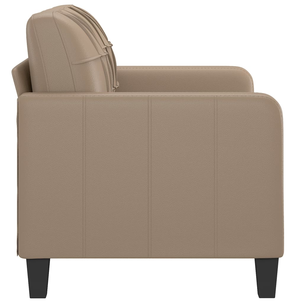 vidaXL 2 személyes cappuccino színű műbőr kanapé 120 cm
