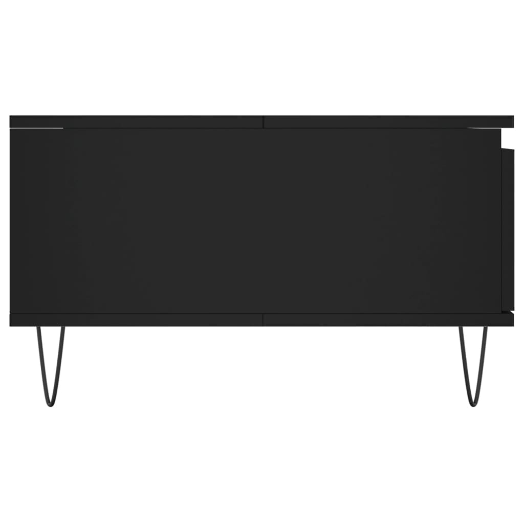 vidaXL fekete szerelt fa dohányzóasztal 90 x 60 x 35 cm