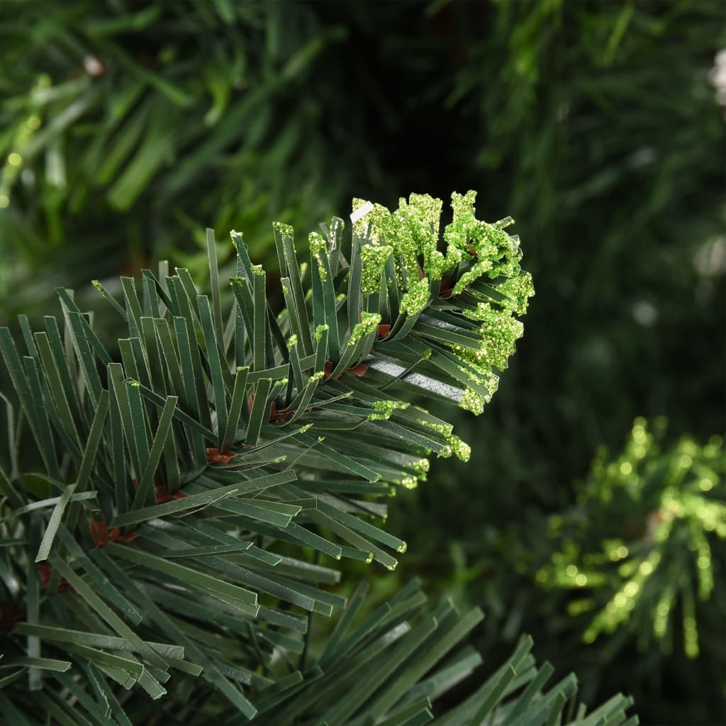 vidaXL zöld megvilágított műkarácsonyfa gömb szettel/tobozzal 180 cm