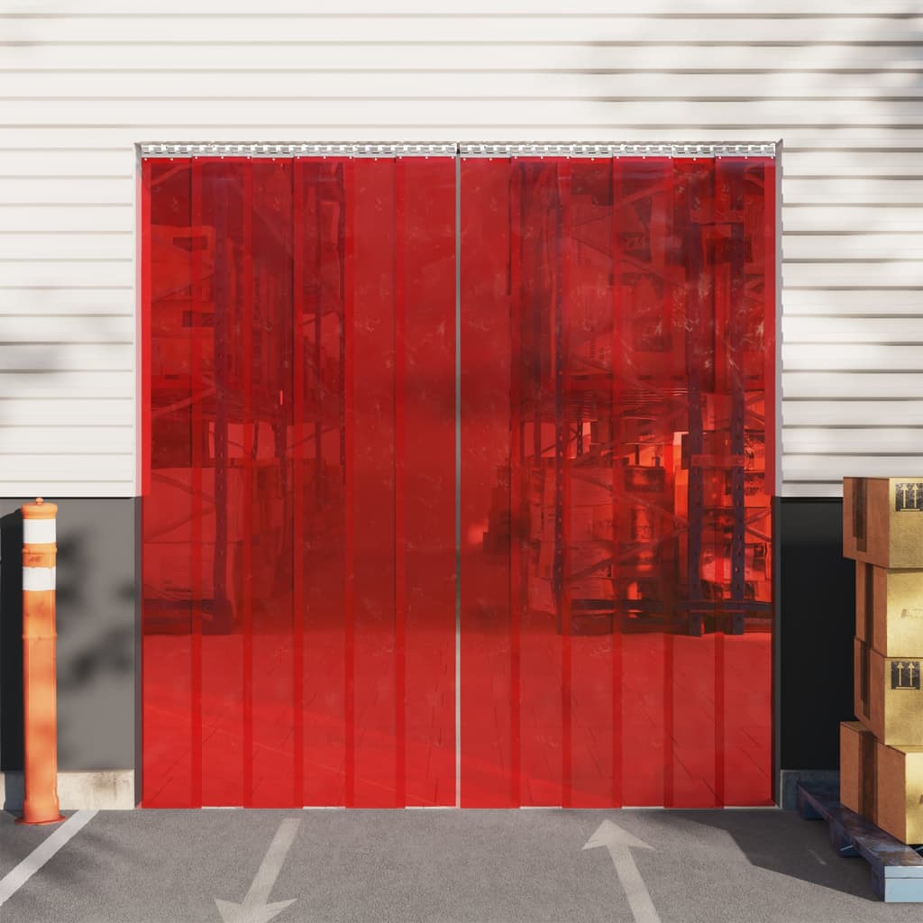 vidaXL piros PVC ajtófüggöny 200 mm x 2 mm 10 m