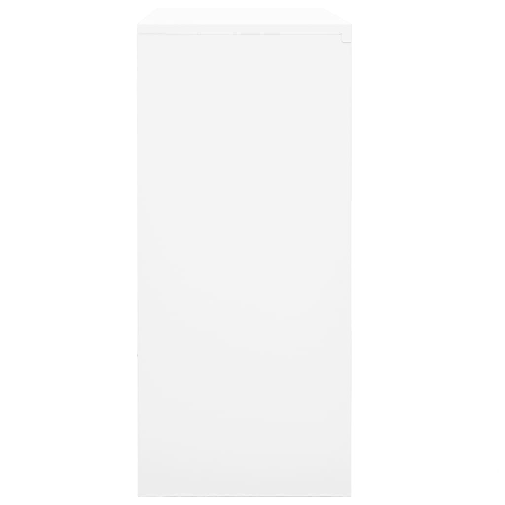 vidaXL fehér acél tolóajtós irodai szekrény 90 x 40 x 90 cm