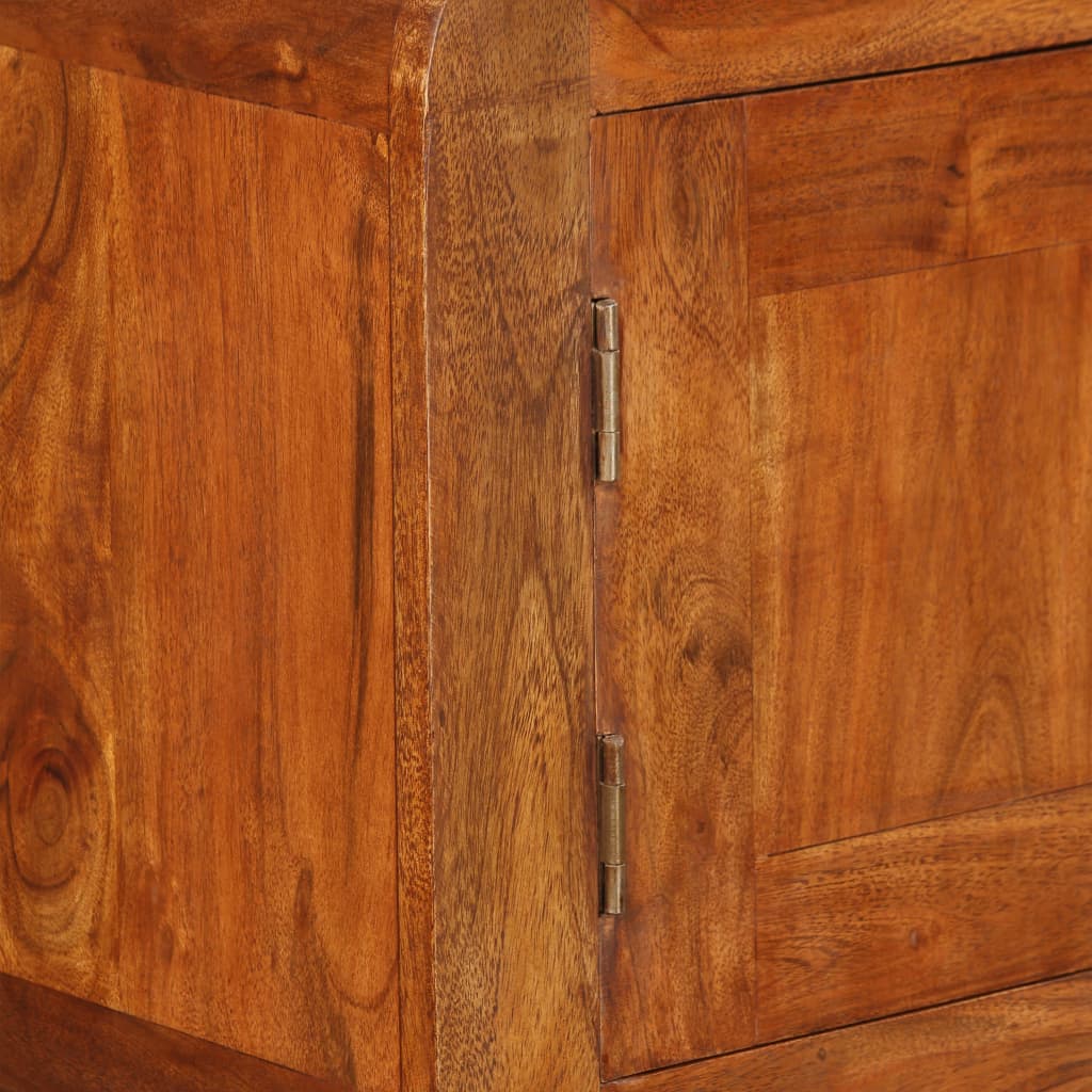 vidaXL tömör fa tálalószekrény mézszínű bevonattal 120 x 30 x 75 cm