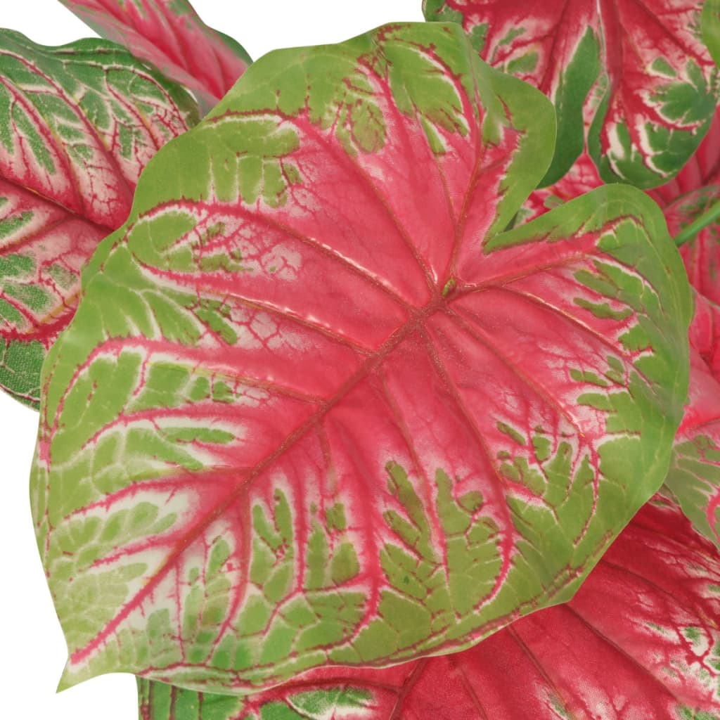 vidaXL műtarkalevél virágcseréppel 85 cm zöld és piros