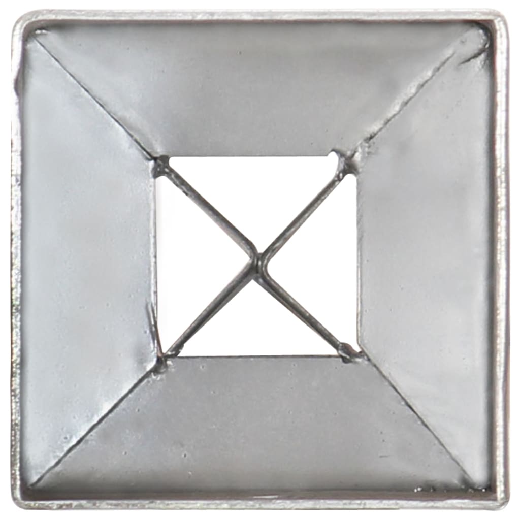 vidaXL 2 db ezüstszínű horganyzott acél kerítéstüske 7 x 7 x 90 cm