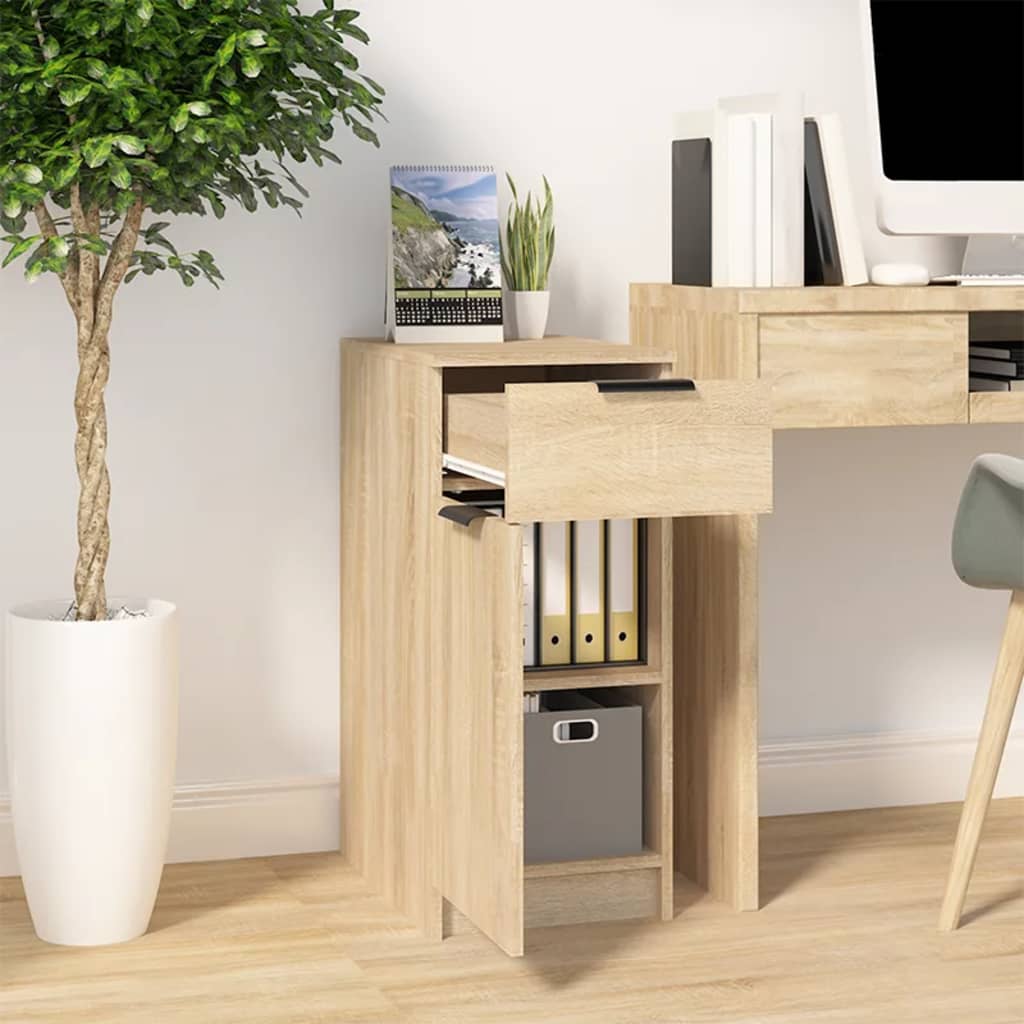 vidaXL sonoma-tölgy szerelt fa íróasztalszekrény 33,5x50x75 cm