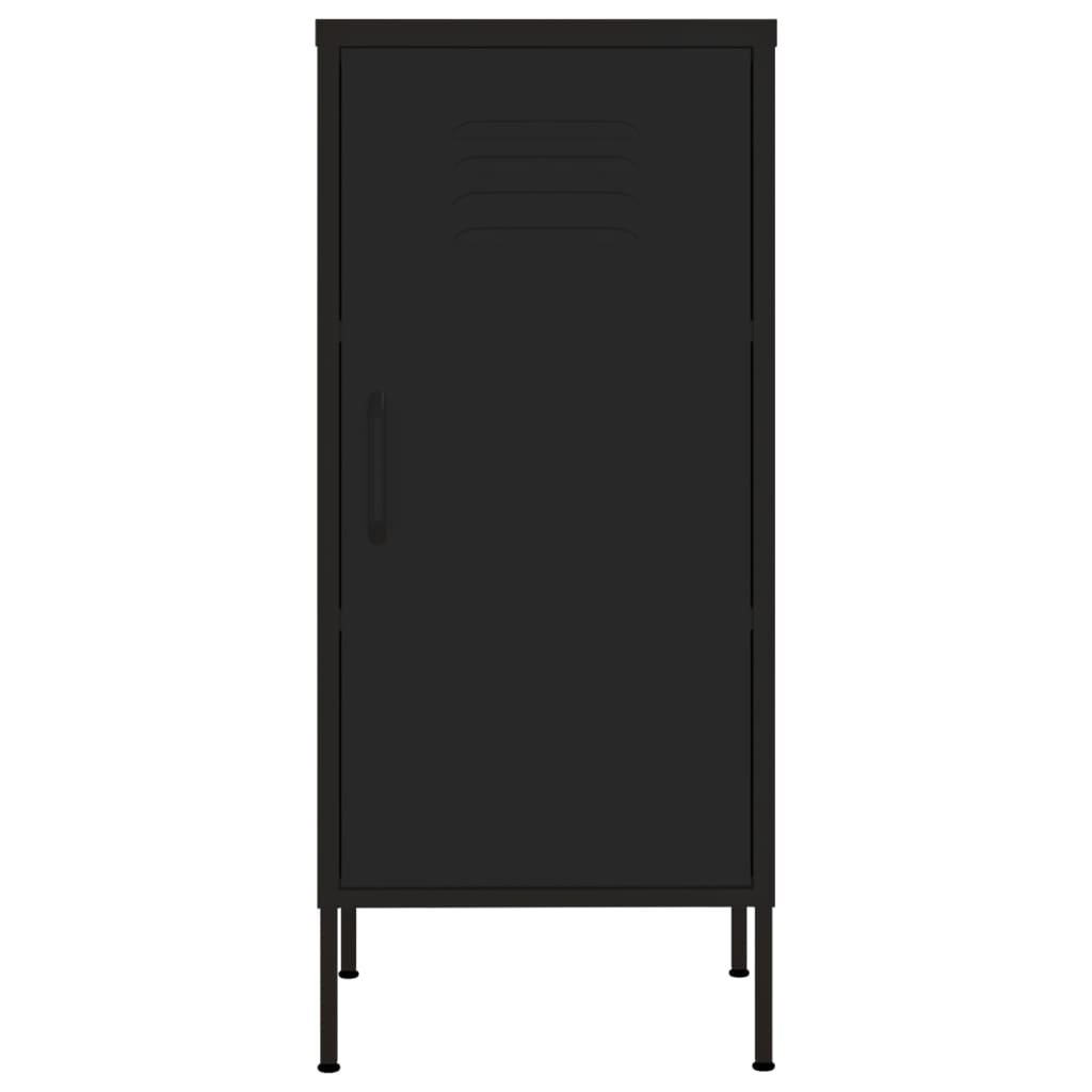vidaXL fekete acél tárolószekrény 42,5 x 35 x 101,5 cm