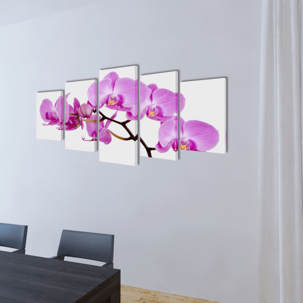 Vászon falikép szett orchidea 100 x 50 cm